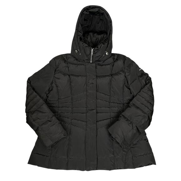 Orolay Down Filled Puffer Coat Black 2XL Hooded Winter Snow Skiing Outdoors - Picture 3 of 16